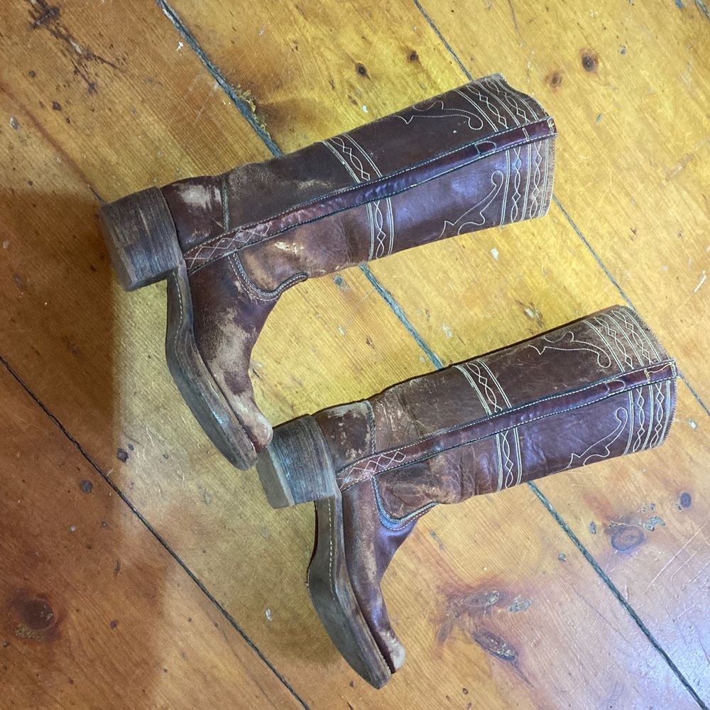 Vintage Frye Campus Longhorn Boots - Picture 2 of 9